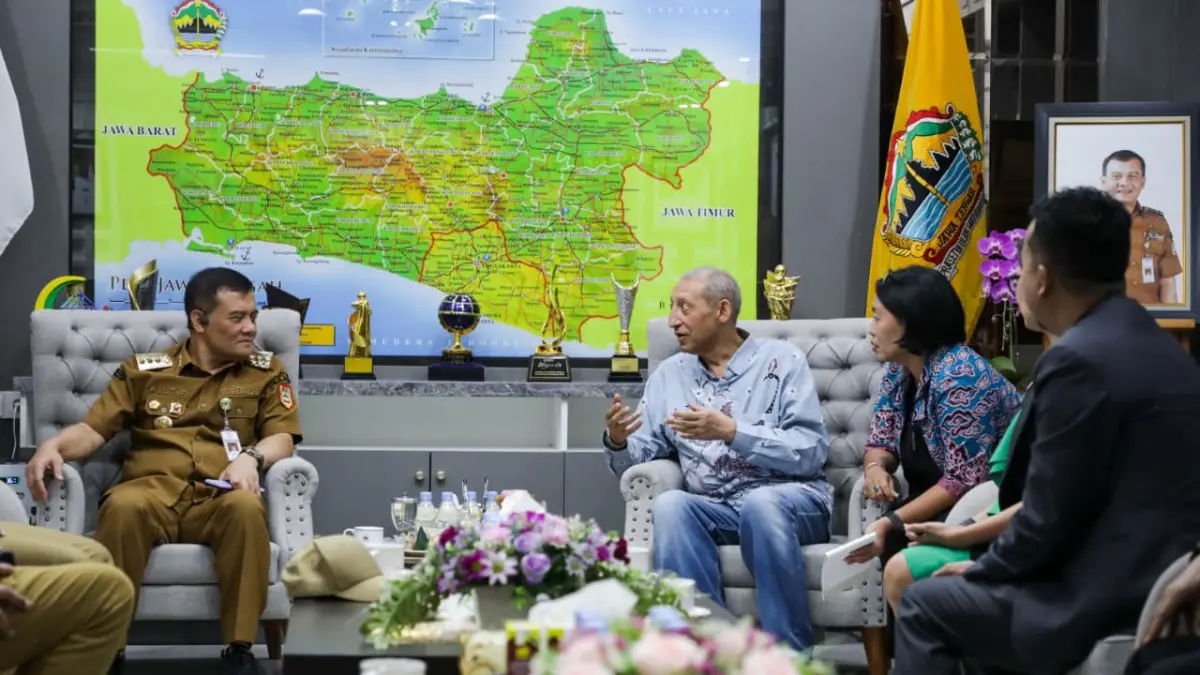Gubernur Jawa Tengah Ahmad Luthfi saat menerima kunjungan perwakilan E3i ASEAN, Medhat Omran, di Kantor Gubernur Jawa Tengah, Senin (3/8/2026).