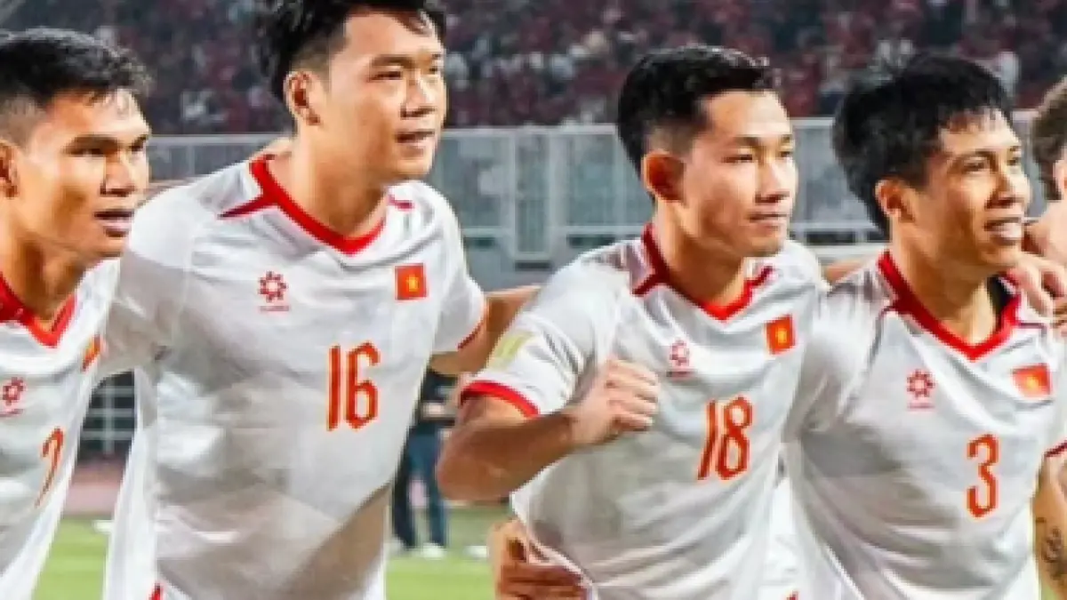 Selebrasi para pemain Vietnam setelah mencetak gol ke gawang Indonesia di ASEAN Championship 2026. (instagram)