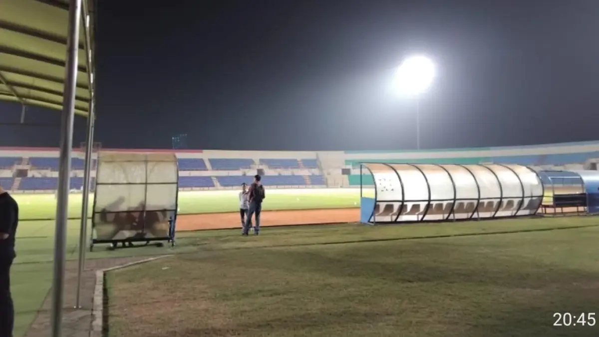 Tim berjuluk Laskar Mataram ini tak mau setengah-setengah dalam mempersiapkan Stadion Sultan Agung (SSA) di Bantul, Jumat malam 7 Agustus 2026 menjajal lampu stadion. (Rizky Wahyu Arya Hutama/Radar Jogja) 