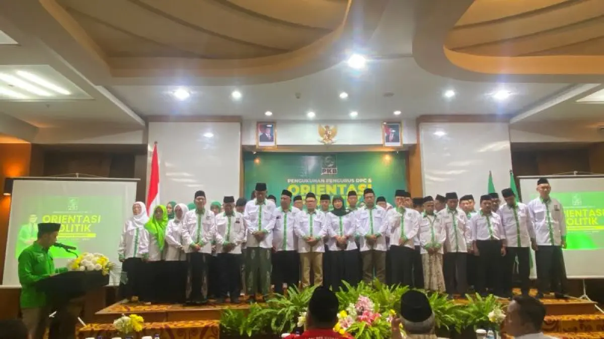 Pengukuhan dan Orientasi Politik DPC PKB Bantul di Hotel Ros In Minggu (9/8). (Cintia Yuliani/Radar Jogja)