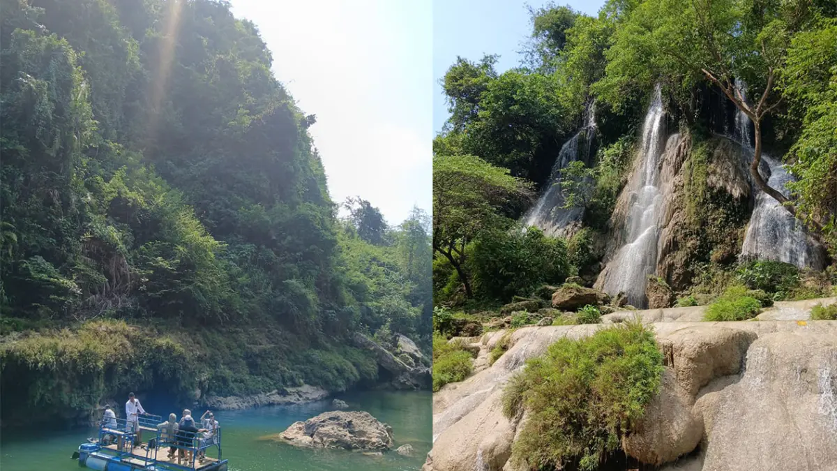 Pesona alam Air Terjun Sri Gethuk di Dusun Menggoran, Desa Bleberan, Kecamatan Playen, Kabupaten Gunungkidul, DIY. (Yunita Tri Hastuti/Magang Radar Jogja)