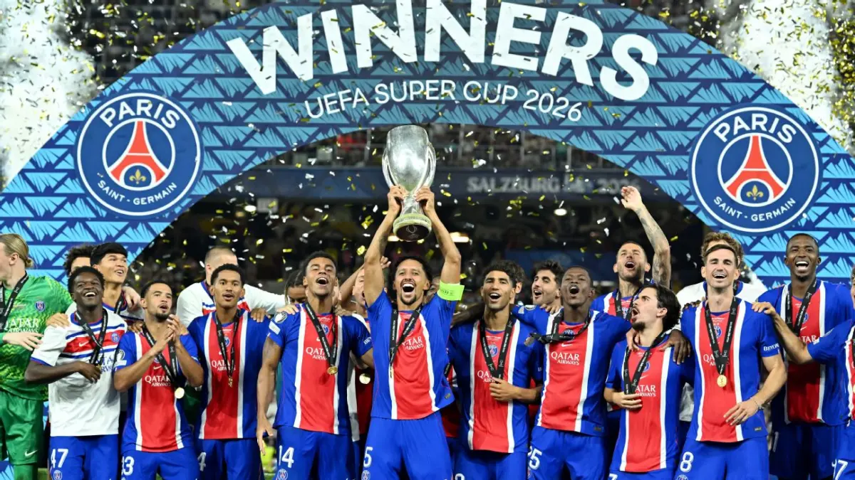 Paris Saint-Germain menjadi juara UEFA Super Cup setelah kalahkan Aston Villa 2-1.