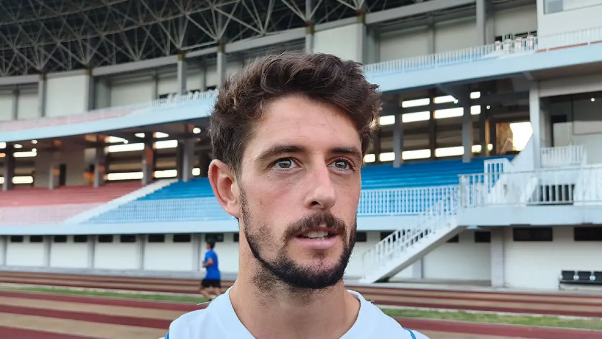Pemain baru PSIM Jogja asal Spanyol Adrian Dalmau. Fahmi Fahriza/Radar Jogja

