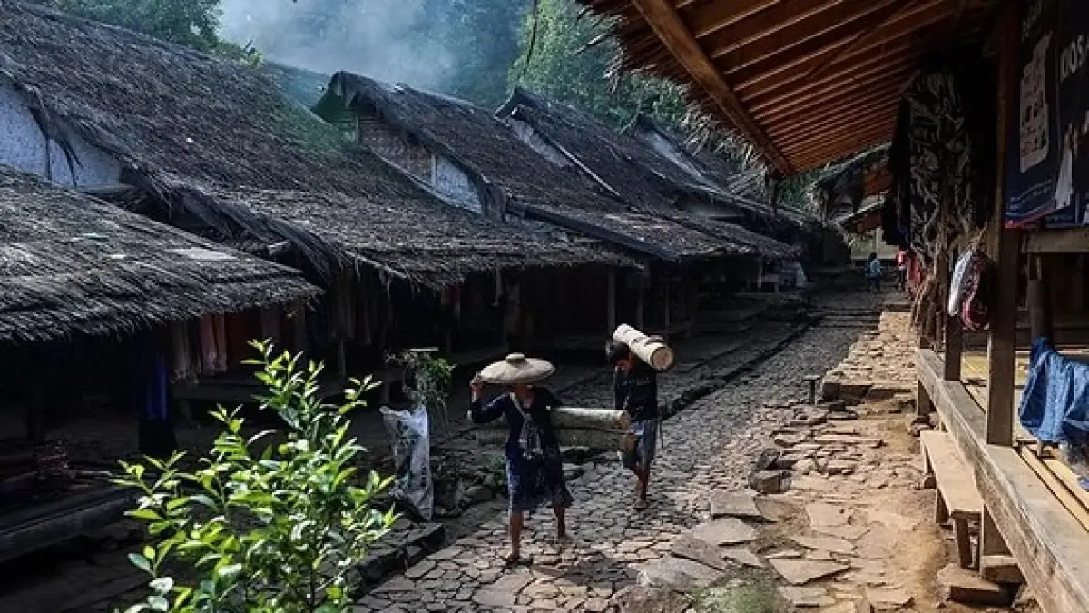 Ilustrasi masyarakat Baduy Banten. 