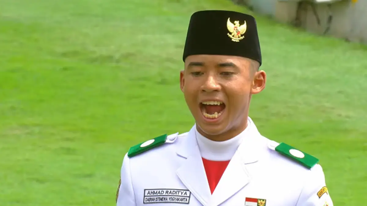 Ahmad Raditya, Perwakilan Kabupaten Sleman. (Foto: Tangkapan layar YouTube Sekpres)
