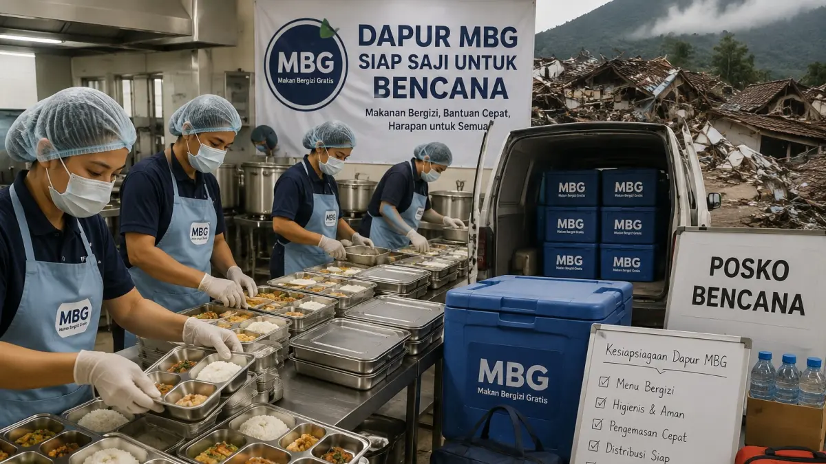 Badan Gizi Nasional (BGN) menyatakan puluhan SPPG di wilayah terdampak disiagakan untuk membantu menyediakan makanan bagi masyarakat. 