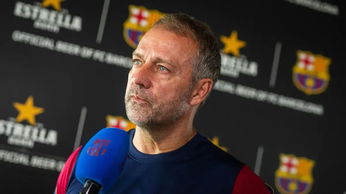 Hansi Flick optimis Barcelona bisa raih rebut gelar juara Festa del Gamper Estrella Damm 2026 melawan Al Ahly.