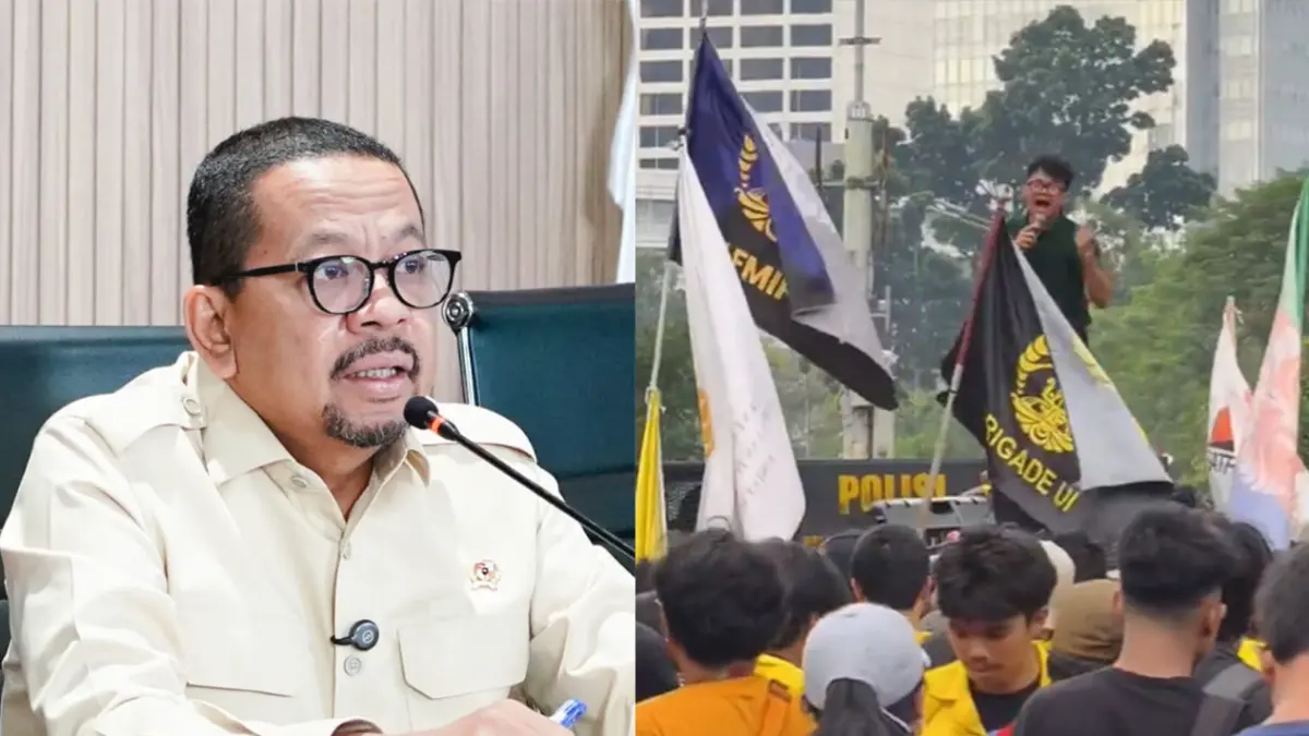 Muhammad Qodari tanggapi aksi demonstrasi 8 tuntutan Mahasiswa UI. (Kolase Berbagai Sumber)