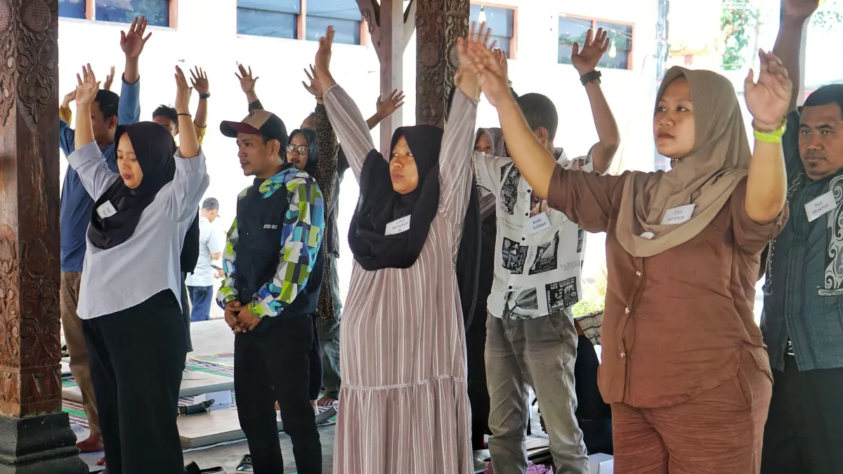 Para ibu dan bapak saat mengikuti peluncuran Kelas SAHABAT, Kamis (20/8).