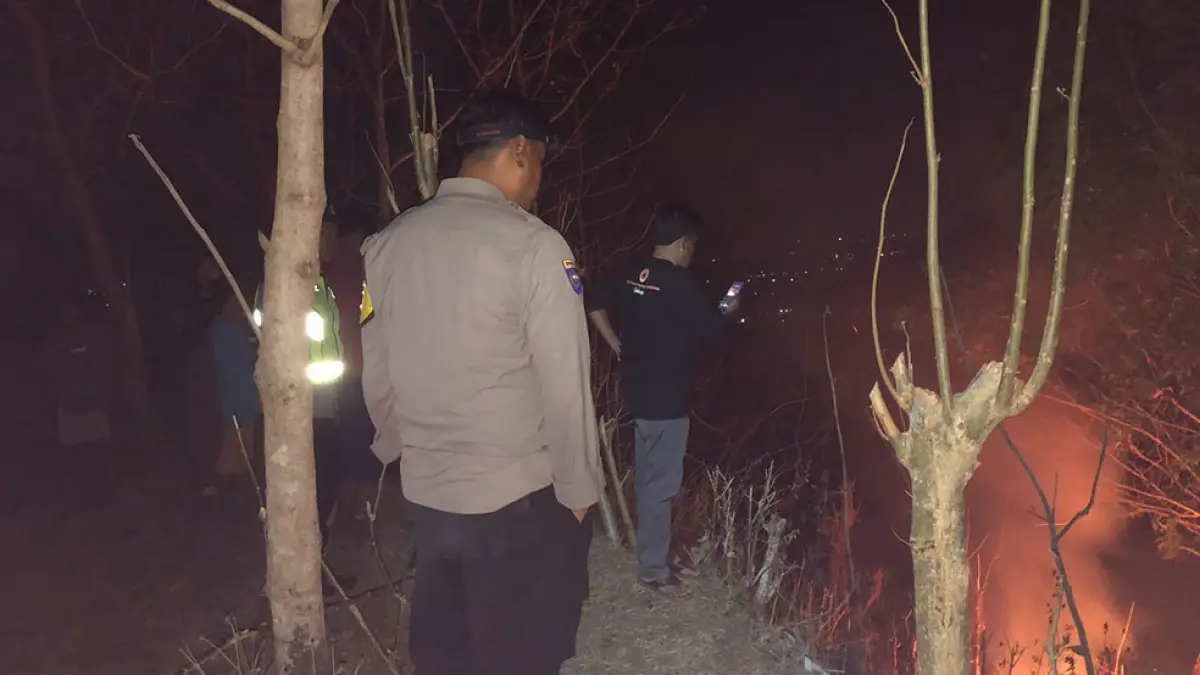TKP: Lokasi lahan yang terbakar di Kalurahan Seloharjo, Kapanewon Pundong, Bantul.&nbsp;Istimewa