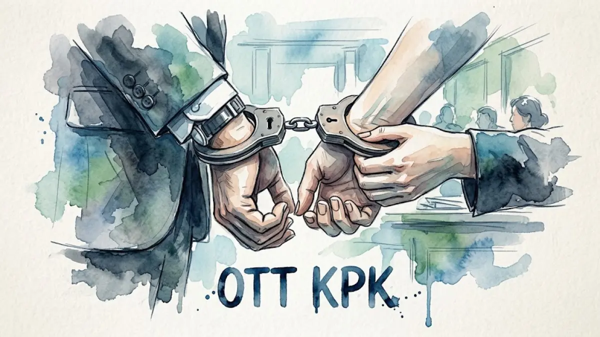 Ilustrasi OTT KPK. (AI Generated)