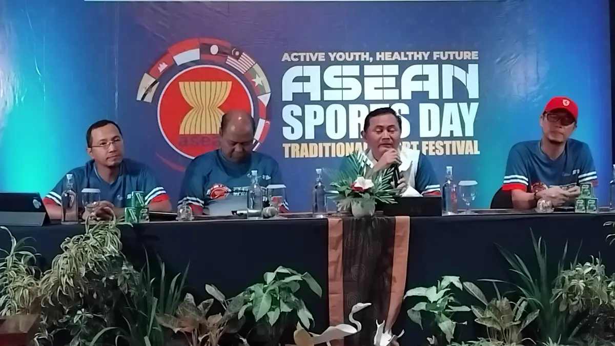 Para narasumber saat menjelaskan soal ASEAN Sports Day 2026. (Foto: Rizky Wahyu/Radar Jogja)