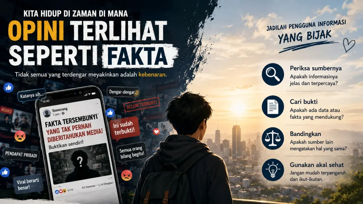 Ketika Opini Terlihat Seperti Fakta: Hidup di Era Informasi Tanpa Batas