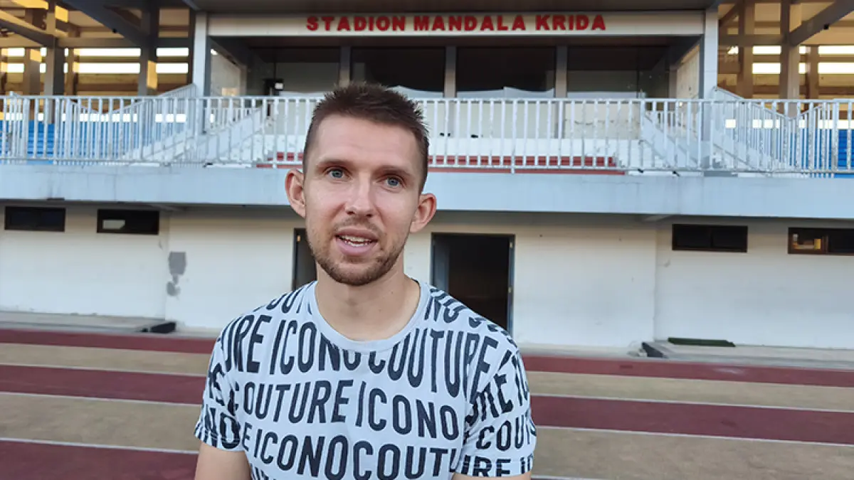 Pemain baru PSIM Jogja asal Republik Ceko Ondrej Rudzan. (Fahmi Fahriza/Radar Jogja)