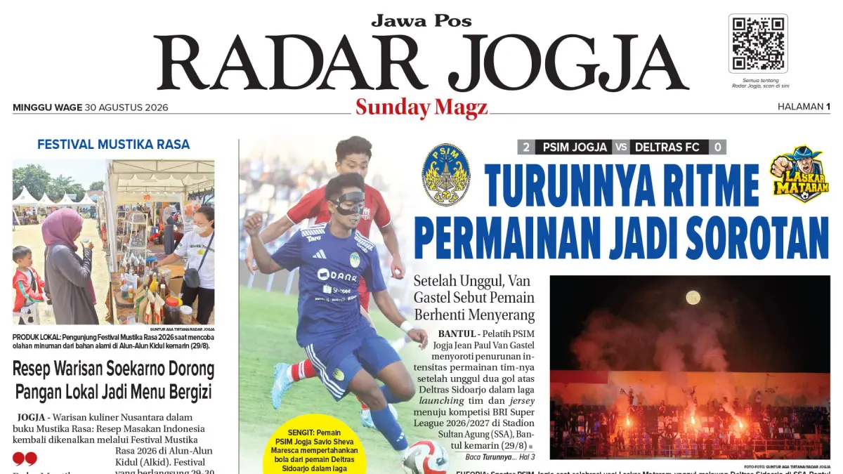 RADAR JOGJA EDISI, MINGGU, 30 AGUSTUS 2026