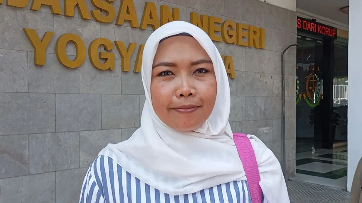 Kanit PPA Iptu Apri Sawitri saat ditemui di Kejaksaan Negeri Jogja, Selasa (1/9). Iwan Nurwanto/Radar Jogja