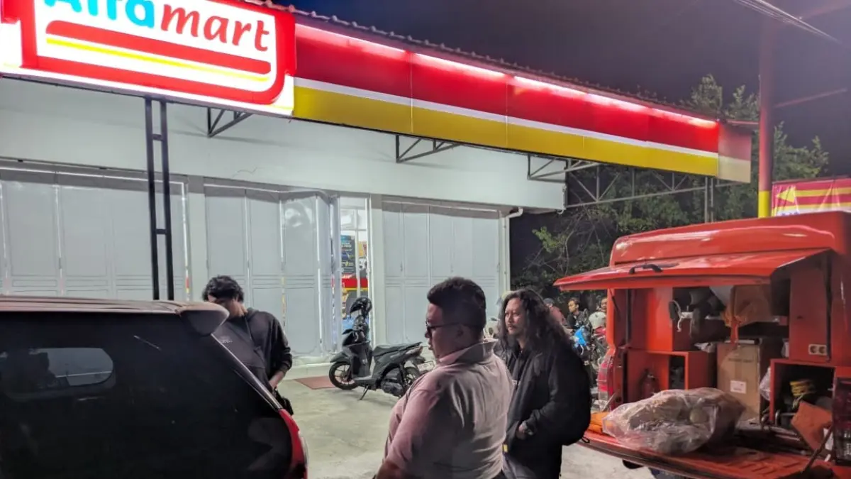 Toko Alfamart di Dusun Kepil, Kalurahan Kampung, Kapanewon Ngawen, Gunungkidul, lokasi terjadinya pencurian dengan kekerasan pada Senin (31/8/2026) malam. (Dok Polres Gunungkidul)