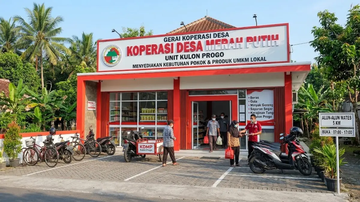Gerai Koperasi Desa Merah Putih (KDMP) Kulon Progo. (AI Generated)