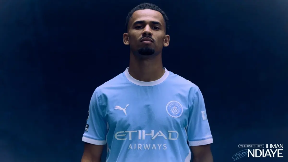 Iliman Ndiaye menjadi rekrutan anyar Manchester City. (mancity.com)
