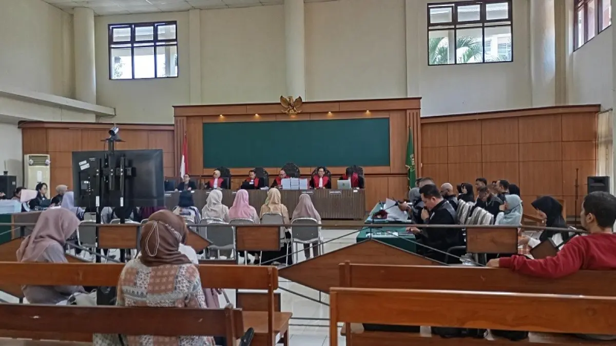 SIDANG LANJUTAN:&nbsp;Suasana persidangan kasus kekerasan terhadap anak di daycare Little Aresha, Kamis (3/9/2026). Dalam persidangan tersebut sembilan ortu dihadirkan sebagai saksi. IWAN&nbsp;NURWANTO/RADAR JOGJA