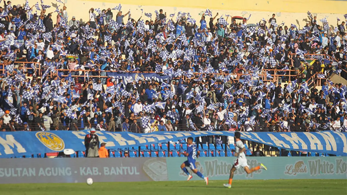 Suasana SSA Bantul saat PSIM Jogja melawan Persita Tangerang, Sabtu (5/9) sore lalu. (Guntur &nbsp;Aga Tirtana/Radar Jogja)