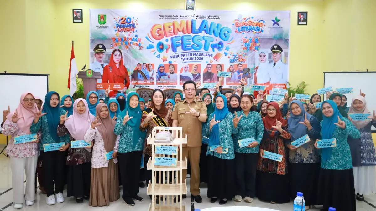 Pemkab mengadakan Gemilang Fest 2026 di kantor Disperpusip, 7-10 September.