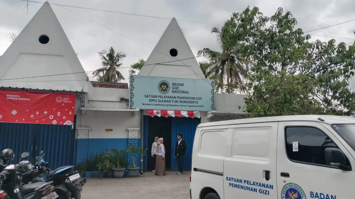 SPPG Wonokerto yang menyediakan MBG bagi siswa yang mengalami keracunan di Kapanewon Turi&nbsp;- Delima Purnamasari/Radar Jogja&nbsp;