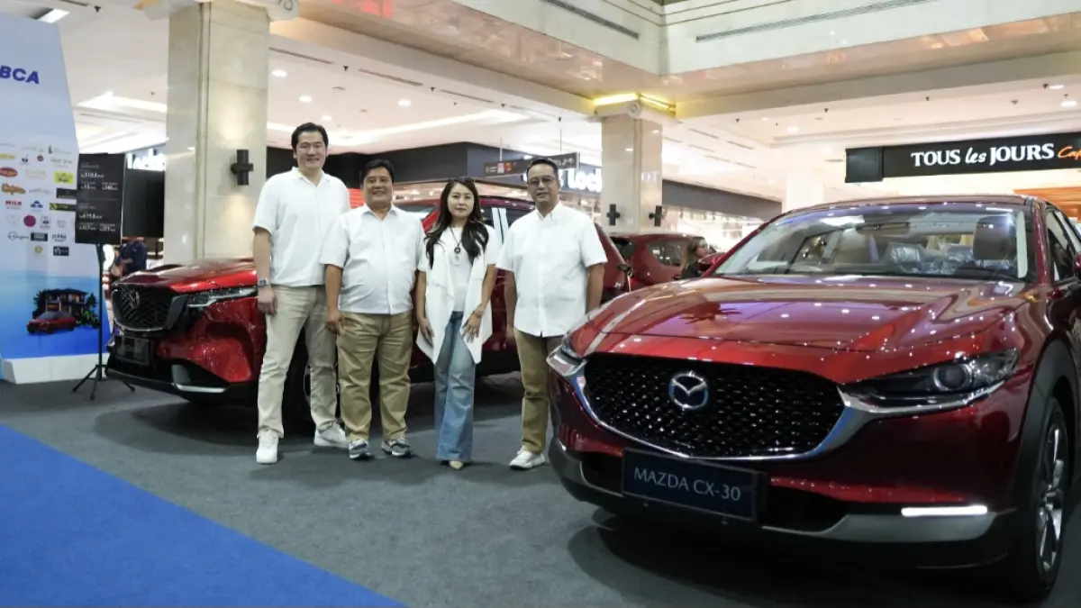 Beberapa unit mobil Mazda yang dihadirkan dalam pameran BCA Autoshow Yogyakarta 2026 di Plaza Ambarrukmo. (Fahmi Fahriza/Radar Jogja)