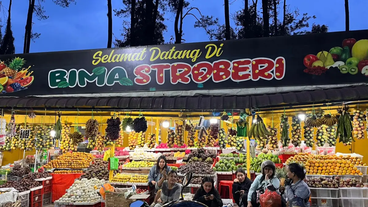 Aktivitas wisatawan dan pedagang di Pasar Buah Berastagi yang menawarkan beragam hasil pertanian dan oleh-oleh khas Tanah Karo. Sumber foto : https://vt.tiktok.com/ZSqaNAyqA/