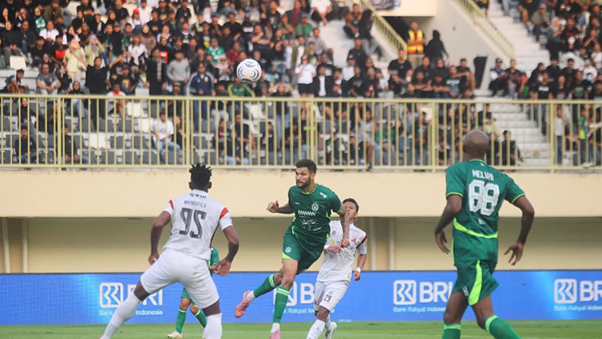 Striker asing PSS Sleman Matheus Fornazari.&nbsp;(Foto: Guntur Aga Tirtana/Radar Jogja)