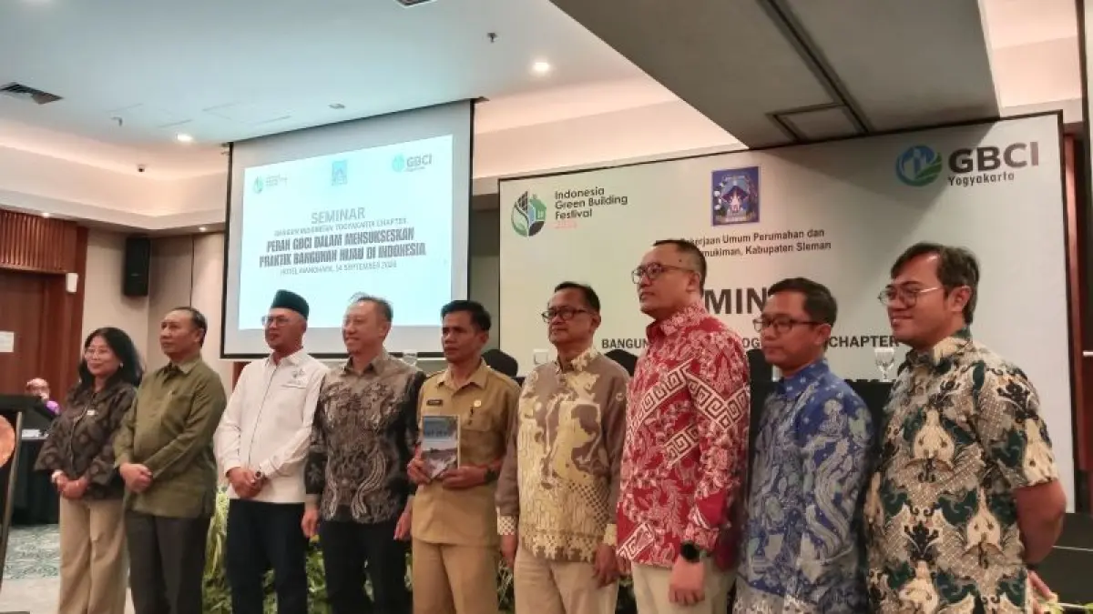 UPAYA HEMAT ENERGI: Gelaran Indonesia Green Building Festival dalam rangka mendorong implementasi bangunan hijau dan pembangunan berkelanjutan di Indonesi di Kabupaten Sleman Senin (14/9). (Delima Purnamasari/Radar Jogja)