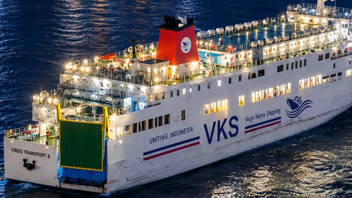 Kapal Virgo Transport 8 yang hilang kontak di Laut Jawa saat membawa 243 orang dari Surabaya menuju Banjarmasin. Sumber foto : https://vt.tiktok.com/ZSqVv8Hnq/