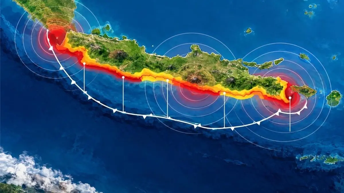 Peta Simulasi Megathrust Jawa Terbaru September 2026 Dirilis BMKG, Warga Diminta Tidak Panik. (@relawan.nusantara)