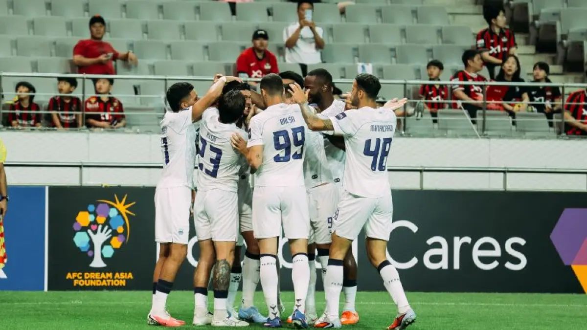 Selebrasi para pemain Persib Bandung dalam kemenangan atas FC Seoul di AFC Champions League Two. (Persib)