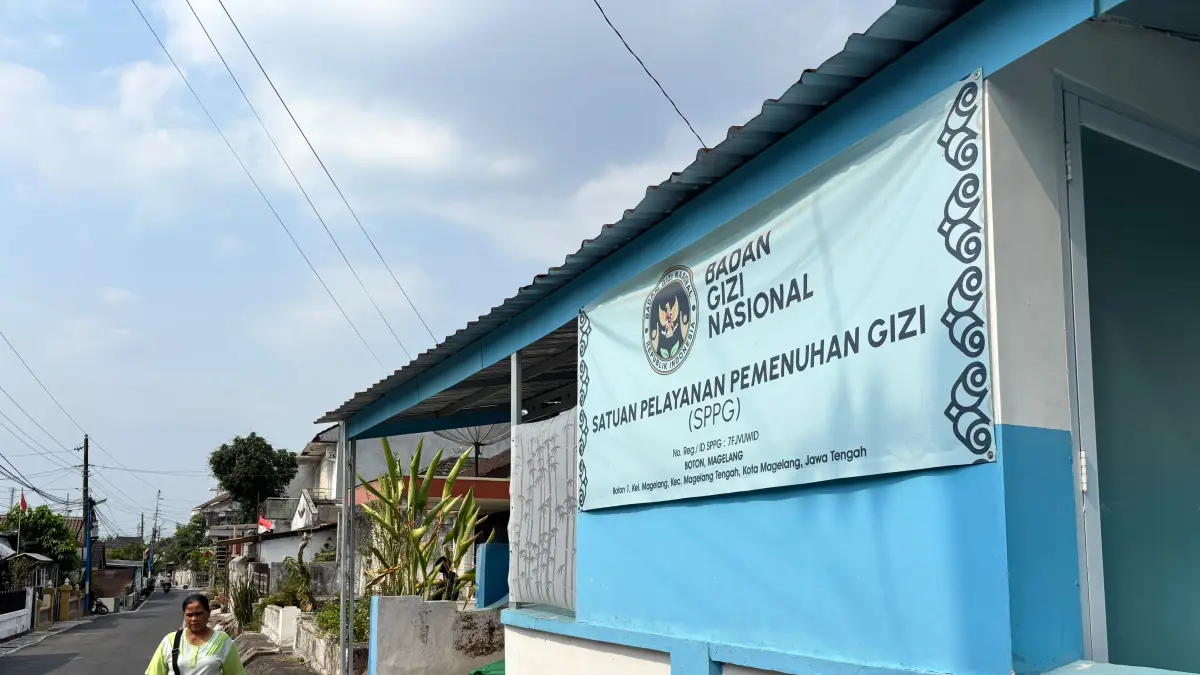 Kondisi SPPG tempat M bertugas tampak lengang, Jumat (18/9).