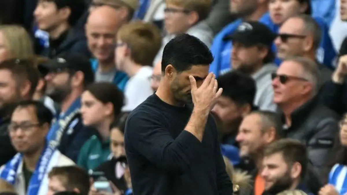 Pelatih Arsenal  Mikel Arteta menyoroti skuadnya setelah dibantai Brighton & Hove Albion dengan skor telak 0-3 di Stadion Amex, Sabtu (20/9)
