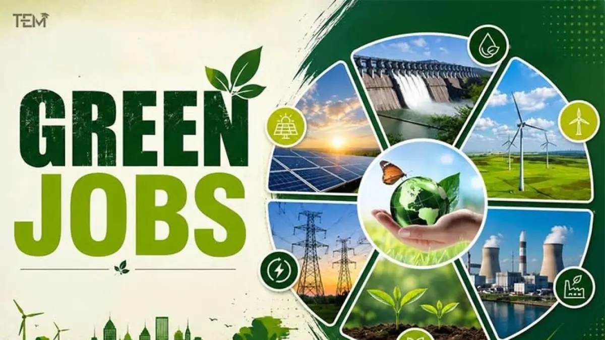 Ilustrasi green jobs dan peluang kerja di sektor ekonomi hijau( pinterest)