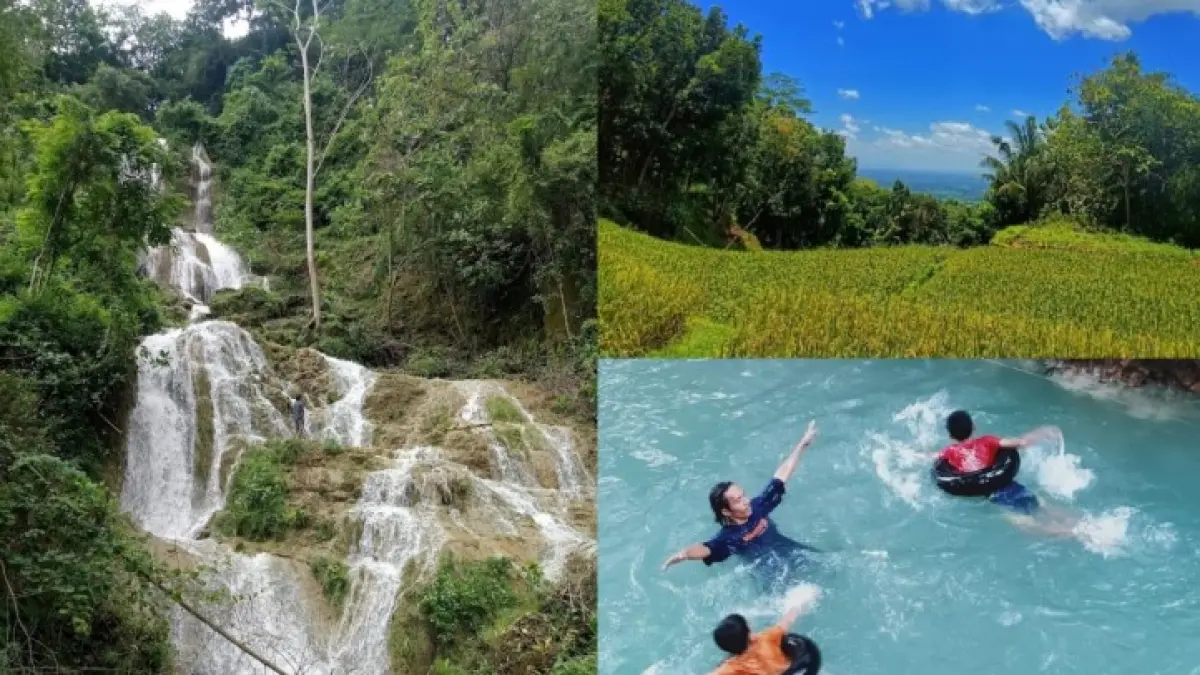 Nikmati sejuknya Air Terjun Penawangan Srunggo, tempat sempurna untuk melepas penat dan mencari suasana yang damai (Kolase gambar dari Doc. Google Maps)