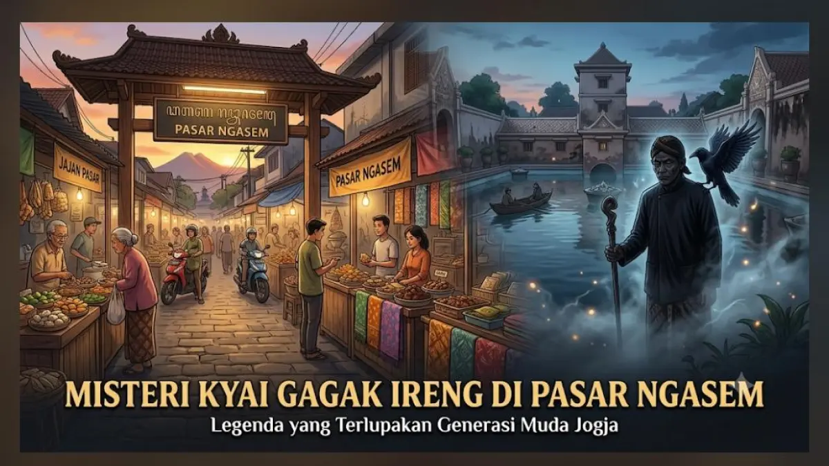 ILUSTRASI: Misteri Kyai Gagak Ireng di Pasar Ngasem, Legenda yang Terlupakan Generasi Muda JOGJA.