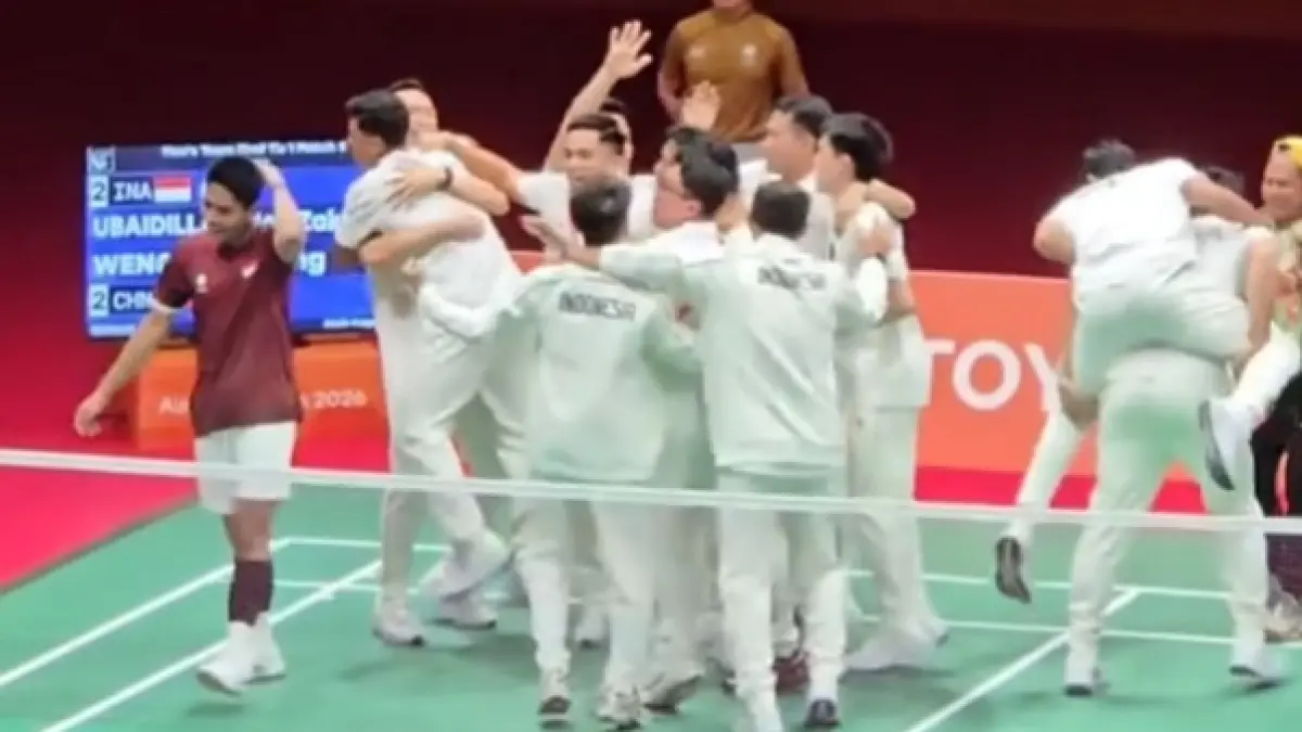 Tim Bulutangkis Beregu Putra Indonesia Raih Emas Pertama Asian Games 2026 Usai Kalahkan China 3-2
