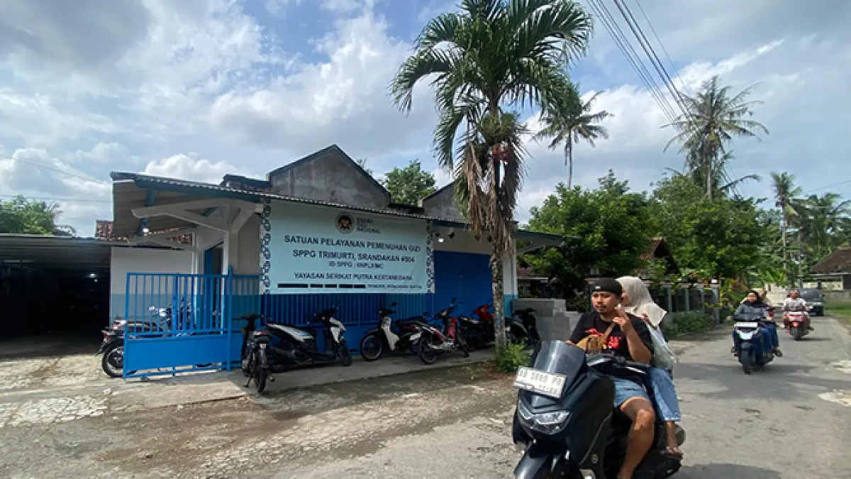 UNTUK PERBAIKAN: Salah satu SPPG di Bantul yakni SPPG Trimurti, Srandakan 4, pernah disuspend sementara oleh BGN DIJ, Senin (6/7/2026). (Foto: Cintia Yuliani/Radar Jogja)