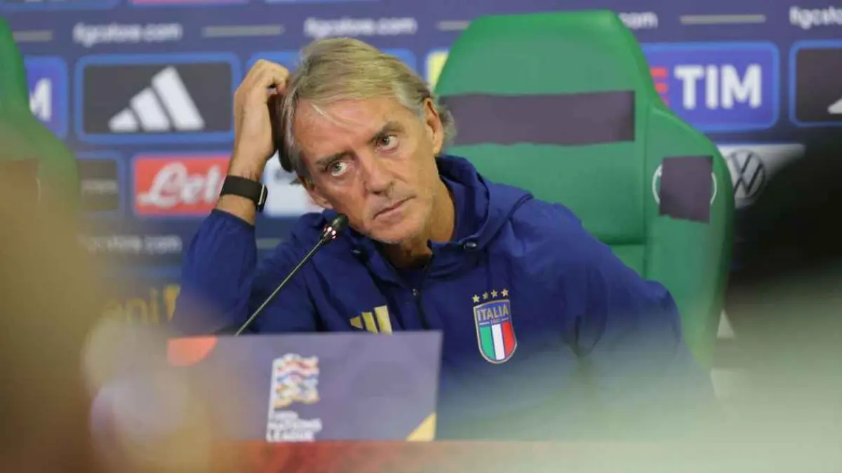 Mantan pelatih Manchester City yang kini menjadi pelatih timnas Italia, Roberto Mancini.