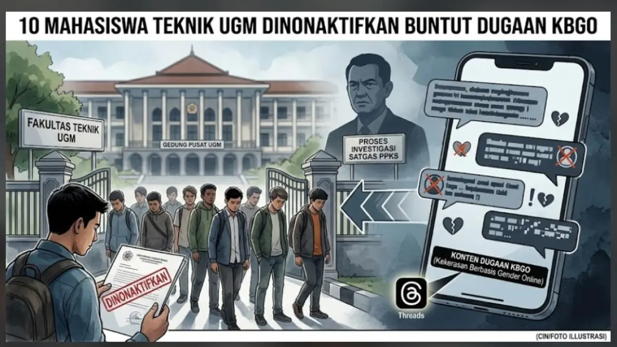 ILUSTRASI: kekerasan seksual berbasis gender (KBGO). (AI)