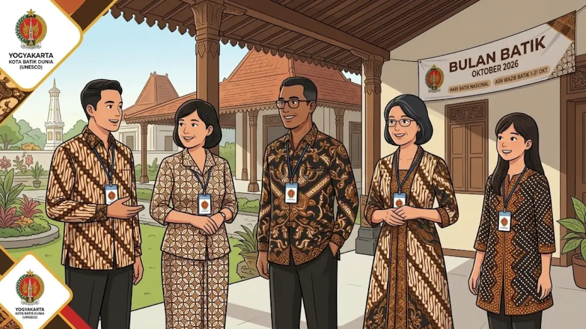 Ilustrasi bulan batik di lingkungan Pemprov DIY selama Oktober 2026. (Gemini Image Generator)