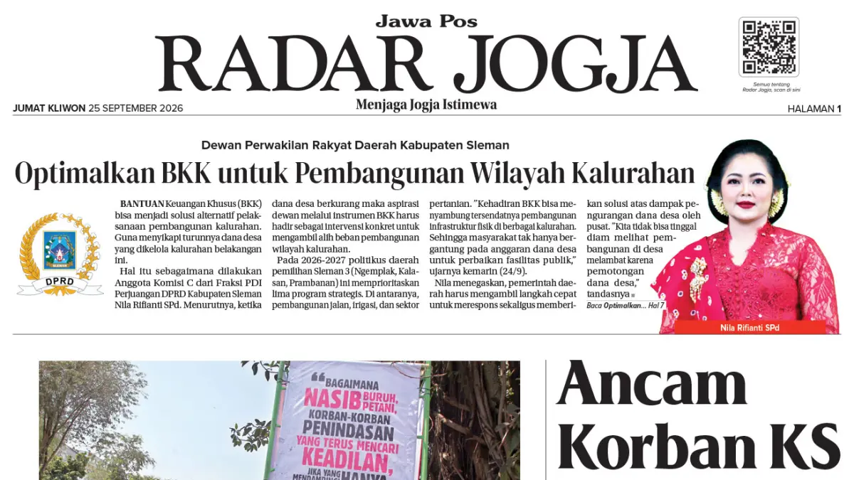 Jawa Pos Radar Jogja Edisi, 25 September 2026