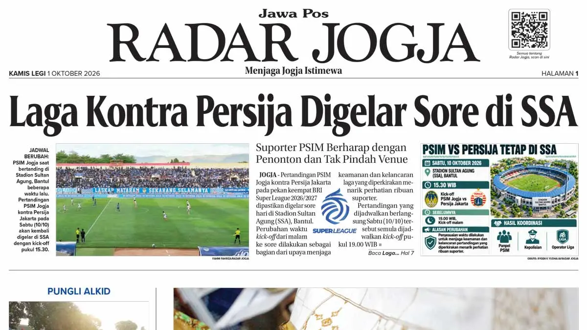 Jawa Pos Radar Jogja Kamis, 1 Oktober 2026