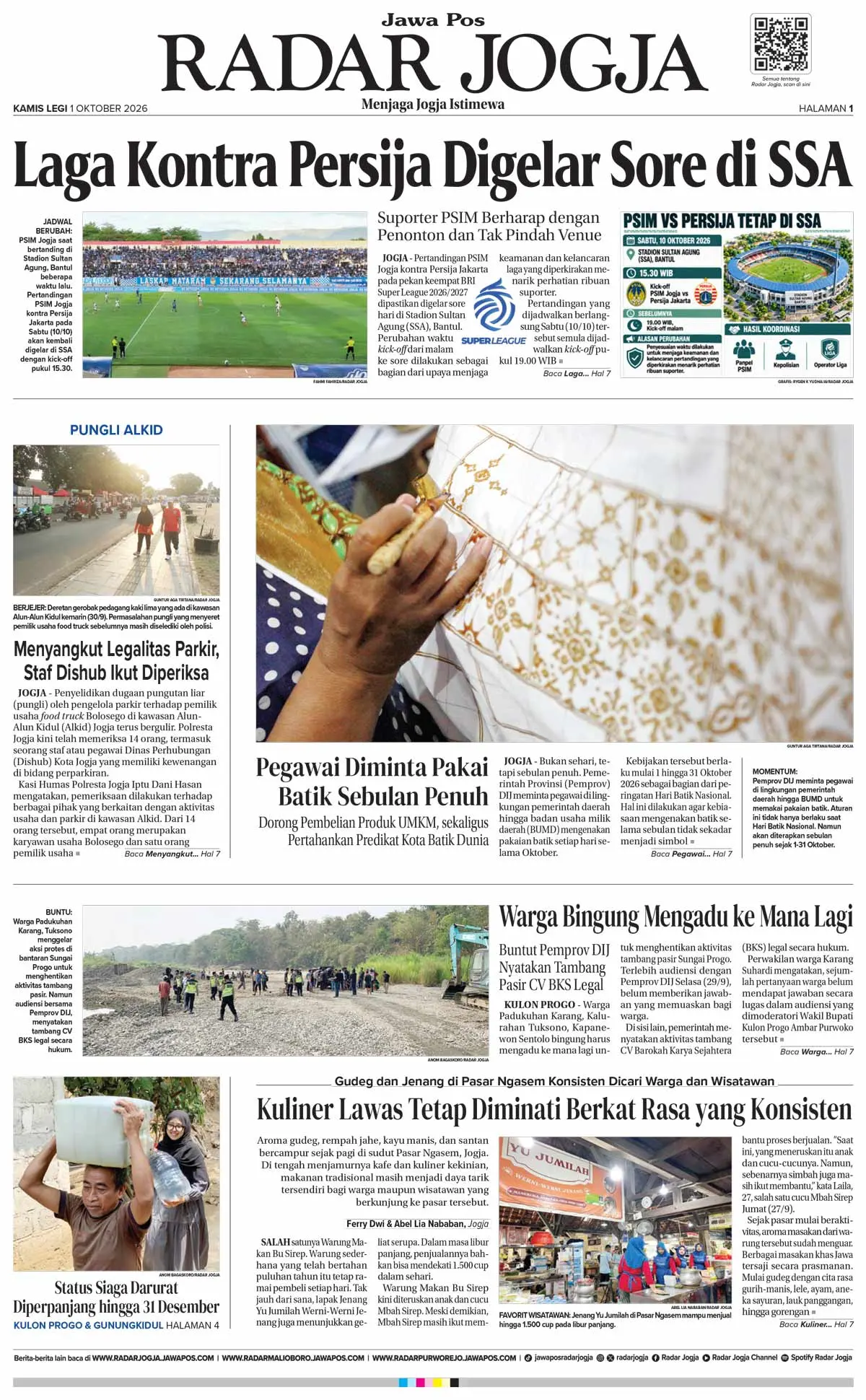 Jawa Pos Radar Jogja Kamis, 1 Oktober 2026