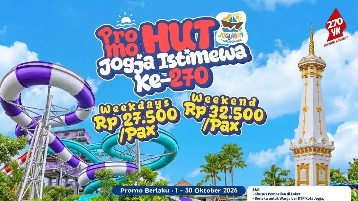 Jogja Bay Waterpark Hadirkan Promo Tiket Spesial Diskon 50 Persen
