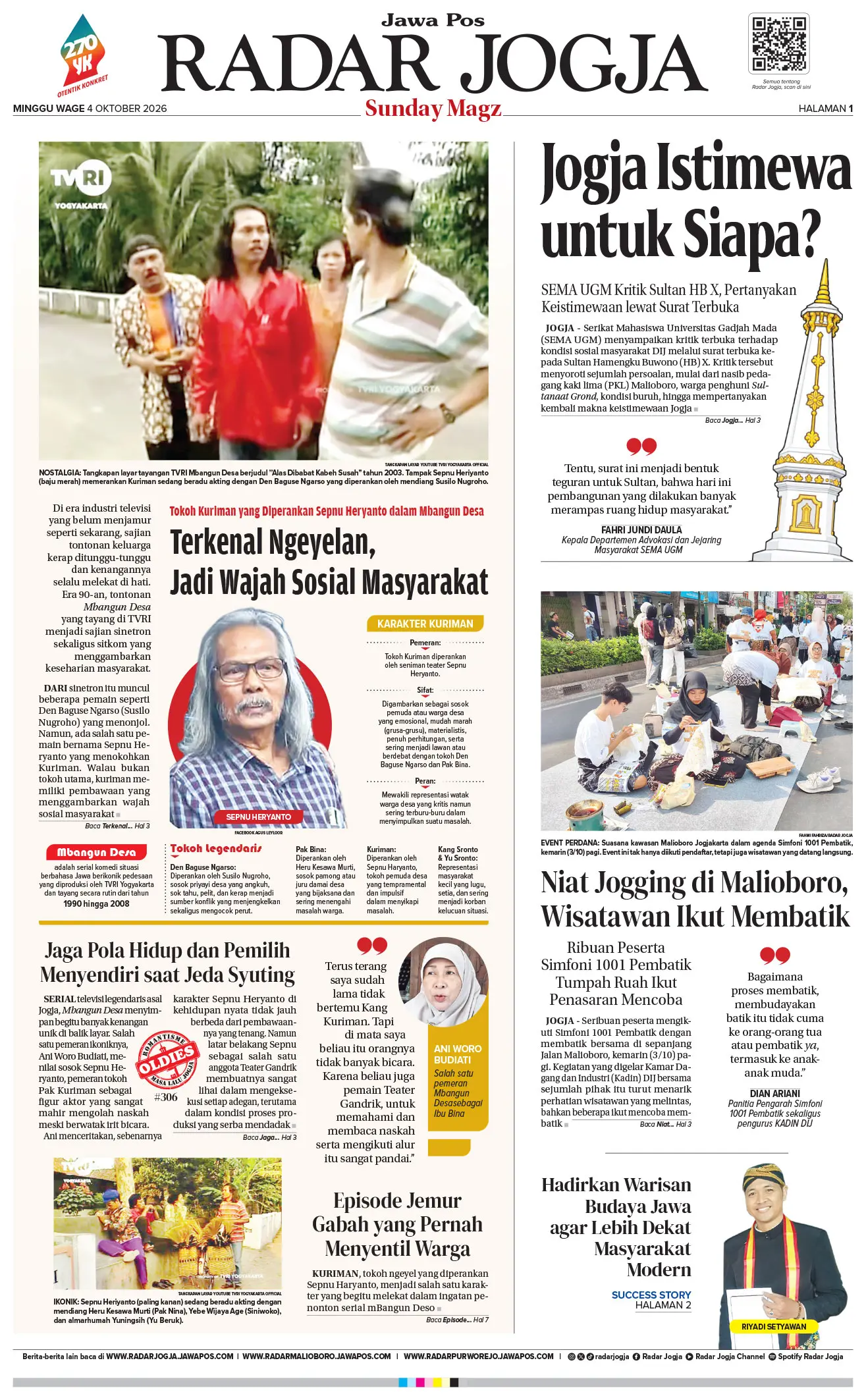 Radar Jogja Edisi 4 Oktober