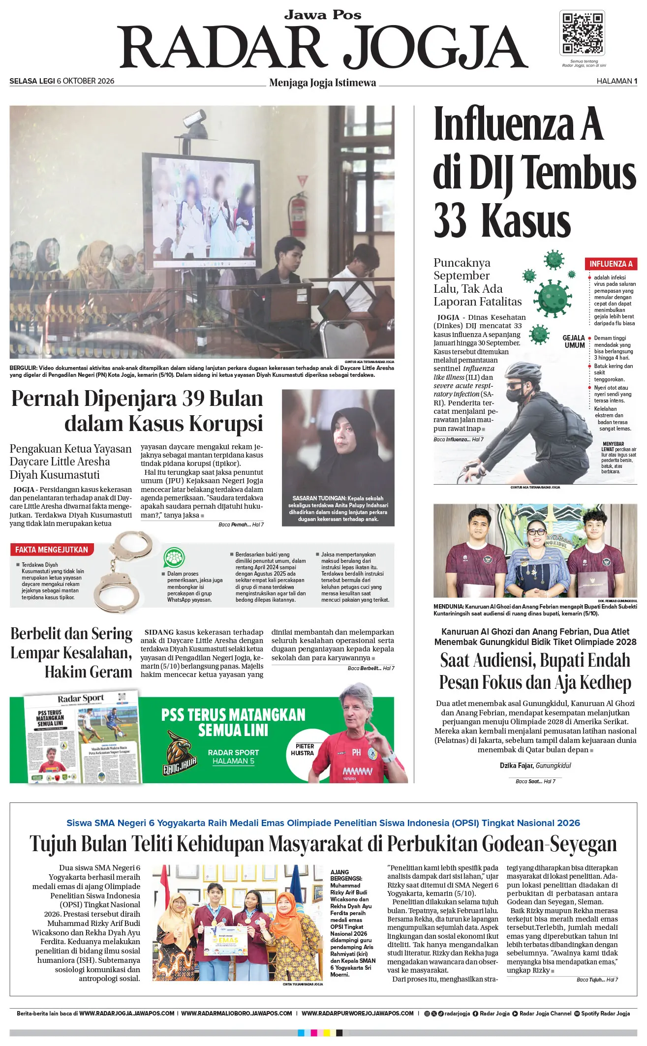 Radar Jogja Edisi Selasa, 6 Oktober 2026